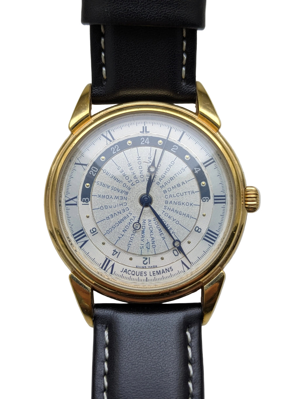 Rare Jacques Lemans World Timer Ref. 607